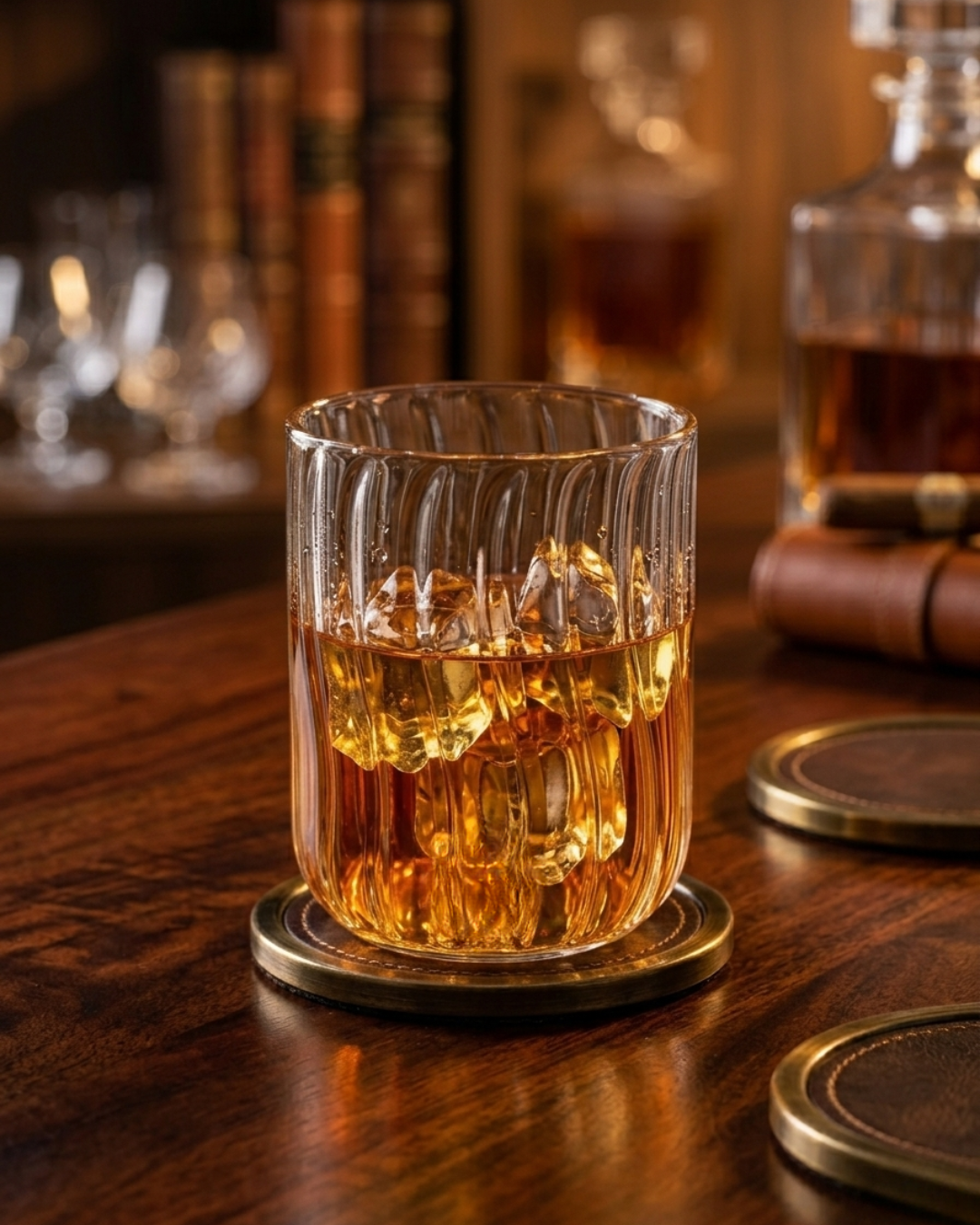Premium Ribbed Whiskey Glass