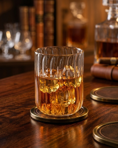 Premium Ribbed Whiskey Glass