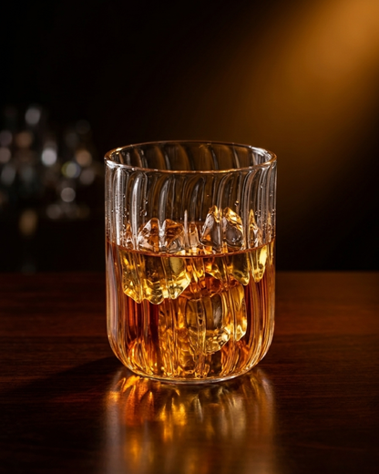 Premium Ribbed Whiskey Glass