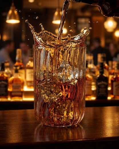 Premium Tall Ribbed Glass  (8 × 12 cm)