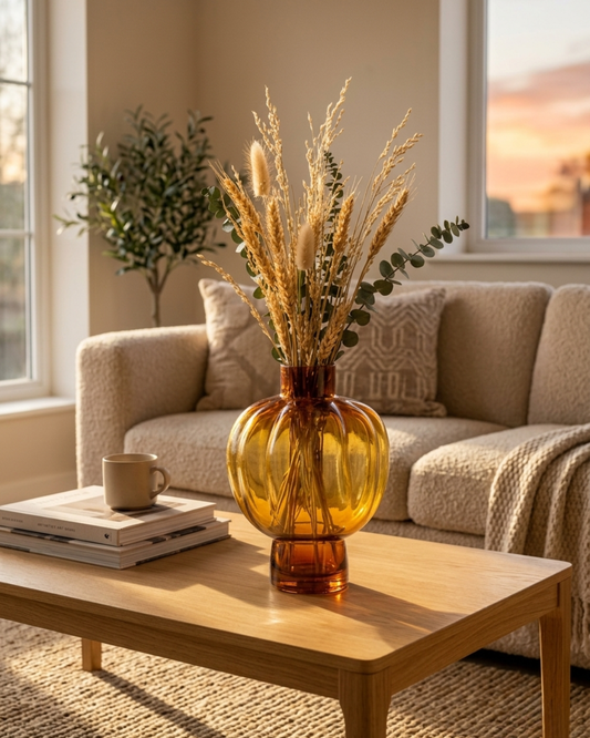 Luxury Pumpkin Shape Decorative Vase (9 Inch)