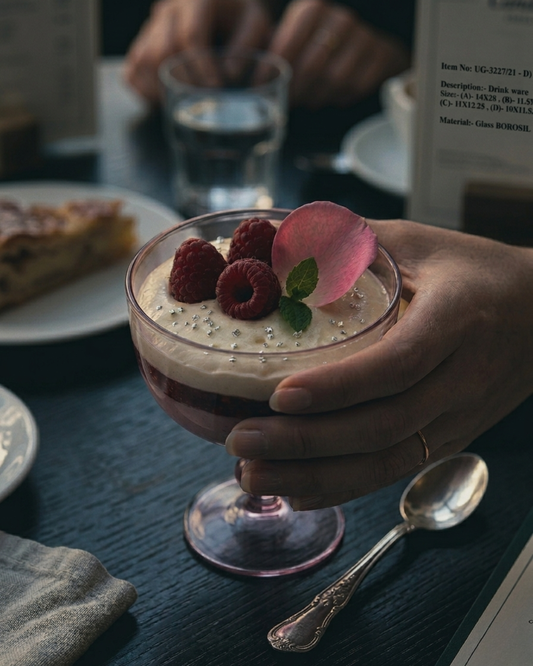 Blush Pink Dessert Coupe Glass (14 × 28 cm)