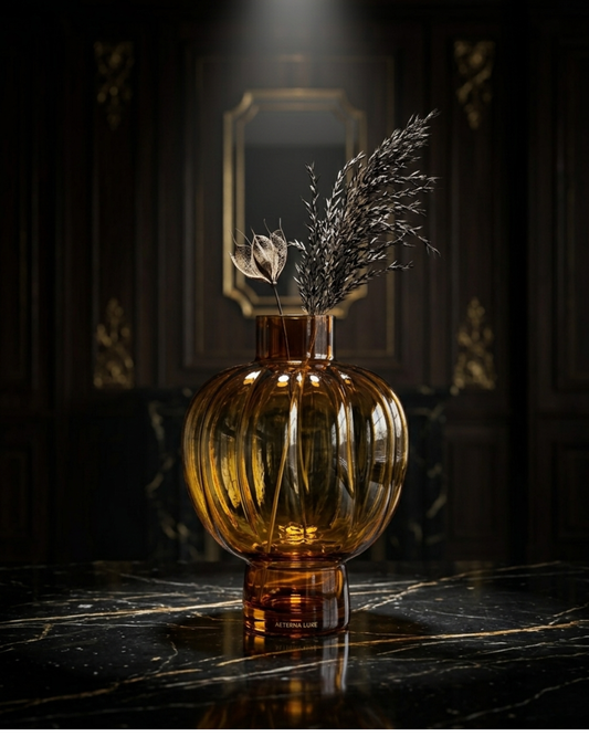 Luxury Pumpkin Shape Decorative Vase (9 Inch)