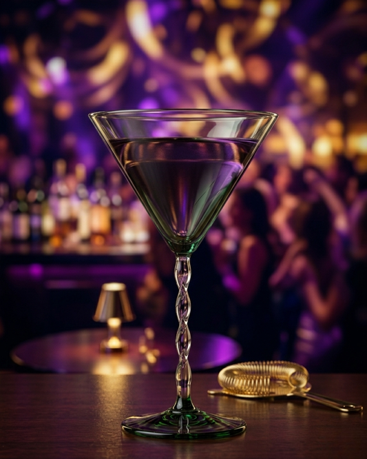 Emerald Twist Martini Glass (11.5 × 19.25 cm)
