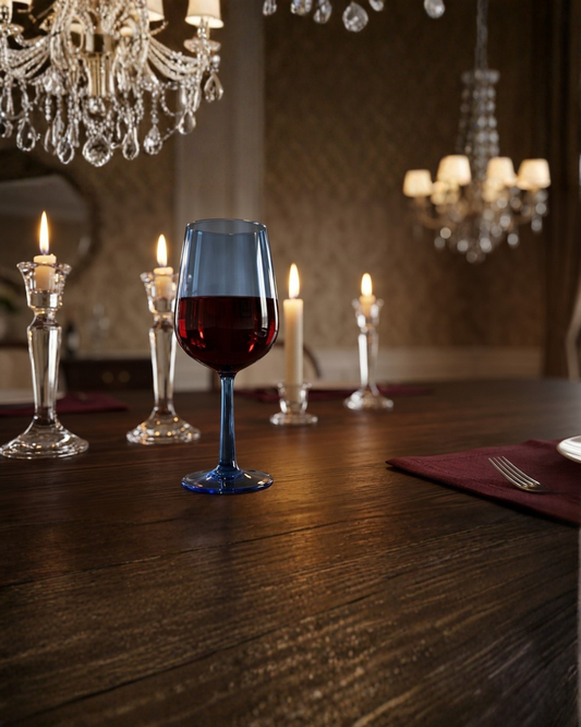 Luxury Blue Stem Wine Glass