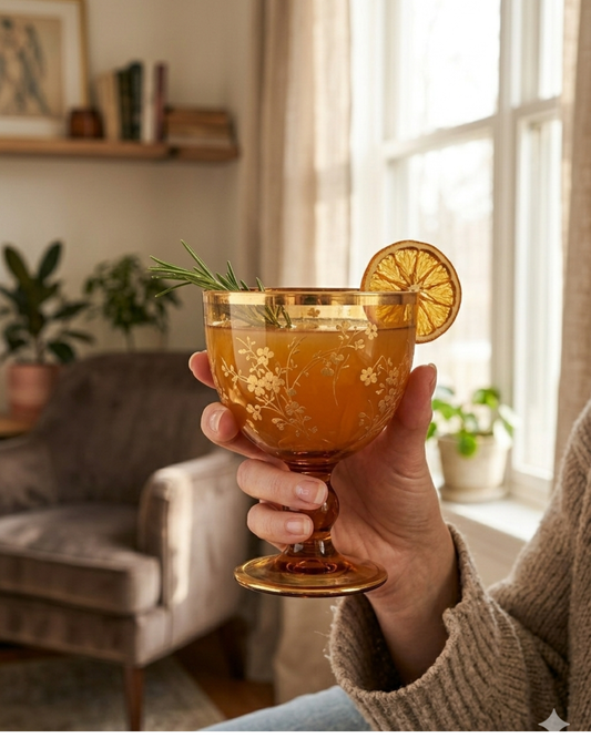 Handcrafted Vintage Glass for Cocktails, Desserts & Elegant Dining